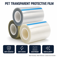 Film de protection transparent en PET amovible sans résidus, protection anti-rayures pour tôles en acier inoxydable