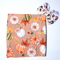 Tissu Liverpool en tricot extensible à imprimé numérique motif citrouille, idéal pour costumes et nœuds, 230-250 GSM – Grande Vente