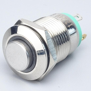 CHYF 12mm Interrupteur à bouton-poussoir momentané <span class=keywords><strong>Type</strong></span> à trois broches avec panneau rouge vert bleu Symbole d'alimentation 2A Offre Spéciale 220v Max. Voltage - Product Image 3