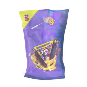 Sites commerciaux Pochette debout holographique internationale Chips Bonbons Cookie Sacs <span class=keywords><strong>Emballage</strong></span> Refermable Zipper Snack Mylar Sac - Product Image 3