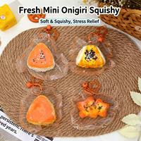Mini Onigiri Squishy, jouet anti-stress, boule de riz, jouet sensoriel pour soulager la pression, cadeau