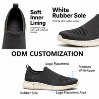 Chaussures tendance légères en toile respirante en polyester tricoté avec mousse à mémoire de forme, à enfiler, pour hommes, idéales pour la marche quotidienne – Vente chaude en gros