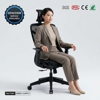 Chaise de bureau ergonomique en maille pivotante avec roulettes pour le bureau à domicile