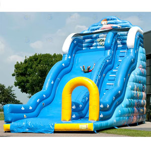 Phổ biến nhất cong Inflatable Slide PVC Inflatable Bouncer trượt lớn người lớn trượt nước Inflatable cho trẻ em - Product Image 1