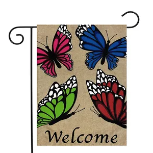 Personalizzazione personalizzata decorazioni per esterni Holiday Yard Sign bandiera stagionale farfalle personalizzate In giardino