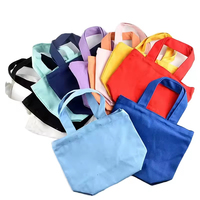 Bolsa Tote Mini de Lona con Logotipo Personalizado, Bolsa Tote Pequeña con Logotipo de Letras Personalizadas para Regalo, Bolsa de Color Estilo de Vida, MOQ Bajo