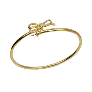 S925 <b>Silver</b> Bow Elastic <b>Bracelet</b> for Women 8-13 Pearl Empty Tray DIY Accessories Semi Finished 1747 Fashionable <b>Bangles</b> - Product Image 5