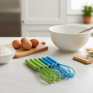 Frusta in Silicone 10cm Verde Blu Set Utensili da Cucina per Mescolare - Product Image 3