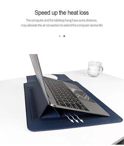 ซองใส่แล็ปท็อปกันน้ำขนาด 13 14 <span class=keywords><strong>15</strong></span> 16 <span class=keywords><strong>นิ้ว</strong></span> ทำจากหนัง PU พร้อมฟังก์ชั่นขาตั้ง สำหรับ MacBook HP DELL <span class=keywords><strong>ACER</strong></span> - Product Image 4