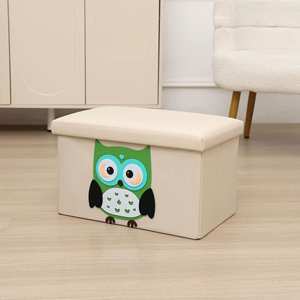 Pouf confortable avec rangement, boîte de rangement assise, tabouret de rangement pliable - Product Image 5