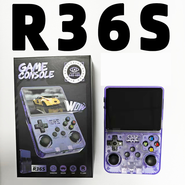 R36S 3.5Inch Color Screen 3500mAh Battery Portable Wireless Classic Video Game Console Open Source ArkOS Handheld Pocket Gamepad