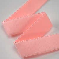 Bande élastique en nylon de 25 mm pour soutien-gorge, douce pour la peau, antidérapante, pour bretelles de sous-vêtements, avec bordure picot brillante, vente en gros