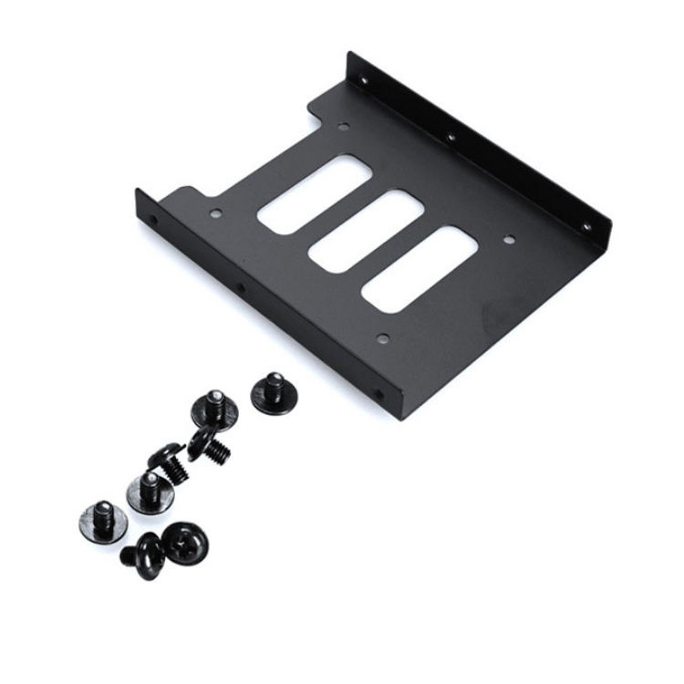2 5 to 3 5 Inch Solid State Drive Bracket Desktop Optical Drive Position Fixing SSD Aluminum Alloy Black