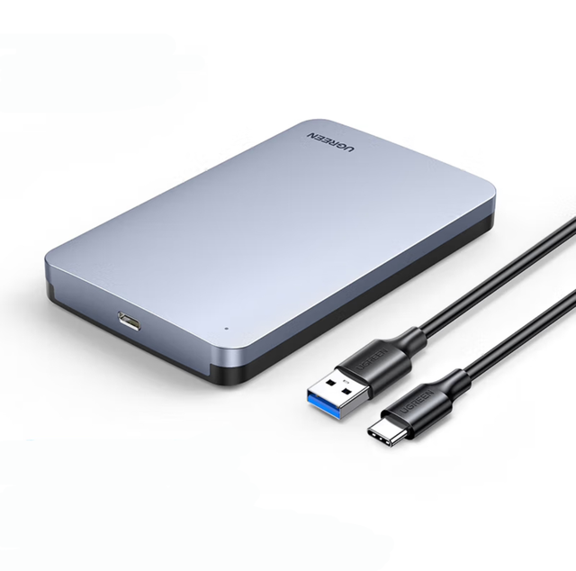 UGREEN 2.5 Inch Hard Drive Enclosure USB C 3.1 Gen2 External SATA Disk Caddy Reader 6 Gbps Thunderbolt 3 UASP SSD Case