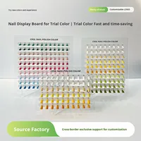 OEM/ODM Présentoir incliné pour nail art avec correspondance des couleurs, détachable, pour test de couleurs, avec capsules d'essai pour vernis à ongles acrylique, personnalisable