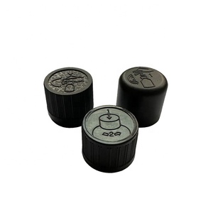 Simpsen – bouchons et orifice d'huile essentielle de couleur noire 18mm inviolables avec un seul trou pour les bouteilles <span class=keywords><strong>en</strong></span> verre euro - Product Image 1