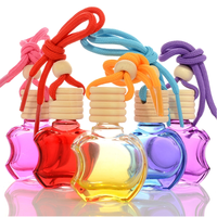 Vente en gros de flacons diffuseurs de parfum pour voiture en verre de 10 ml, multicolores et de formes variées, avec bouchon à vis