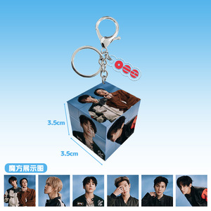 Porte-clés <span class=keywords><strong>cube</strong></span> <span class=keywords><strong>Rubik</strong></span> numérique en plastique 35 mm avec pendentif <span class=keywords><strong>photo</strong></span> numérique, merchandising des idoles K-POP en tournée mondiale (AR V, Jimin, J-hope, JUNGKOOK, Suga, Jin) - Product Image 5