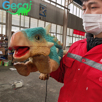 Marionnette de dinosaure réaliste en silicone de qualité supérieure, artisanale, taille réelle, animatronique, dragon, dinosaure bébé