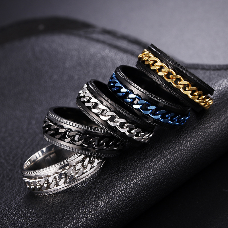 Moon Star Anxiety Spinner Ring Jewelry
