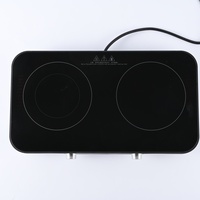 Cuisinière électrique infrarouge domestique 3500W à deux brûleurs, plaque vitrocéramique multifonction