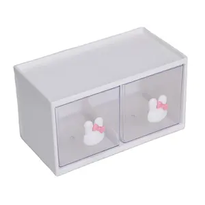 Renkli Mini masa taşınabilir ofis plastik depolama çekmecesi kolu kozmetik depolama çekmecesi çekmece kutusu çocuklar için