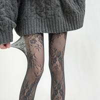 Collants opaques ajourés, bas de base fins, tricotés, colorés, style résille, pour l'été et l'hiver