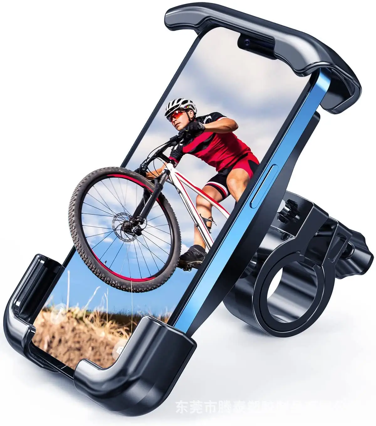 2023 New Universal ABS Waterproof 360 Rotating Quad Lock Mount Bicycle Phone Stand Mobile Phone Holder For Bike And Motorcycle