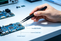 Ensemble de pinces antistatiques ESD TWZ-33 3 pièces ESD-11/12/14 en acier inoxydable de précision pour la réparation électronique, vente en gros directe d'usine