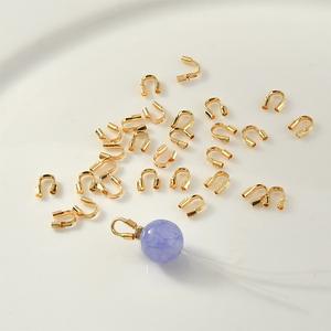 100 pièces u-boucle à la main fil Protection boucle fermée Clip boucle bijoux à bricoler soi-même accessoires en métal - Product Image 2