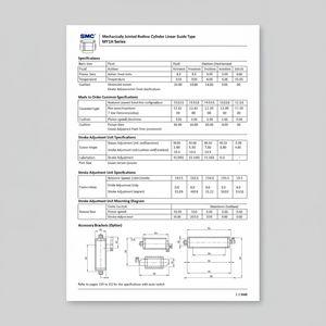 Piezas neumáticas articuladas mecánicamente de cilindro sin vástago de SMC Pneumatics - Product Image 1