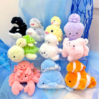 Personnalisation en usine : Jouet en peluche magnétique, poupée en peluche animaux marins mignons pour parents et enfants, porte-clés dessin animé
