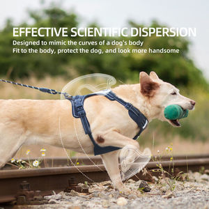 Tali kekang anjing antitertarik, tali kekang anjing untuk hewan peliharaan besar reflektif tugas berat nyaman bersirkulasi modis olahraga - Product Image 3