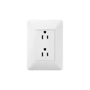 US Standard Modern Style Electrical Sockets and Wall Switches with 2 USB Type-C Ports