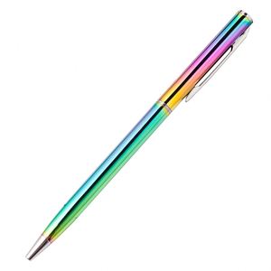 Wholesale Promotional Custom Logo Gift <b>Pens</b> Rainbow Plate Ballpoint Metal Rod <b>Pen</b> Rotating Design with Custom Logo Ball <b>Pen</b> - Product Image 2