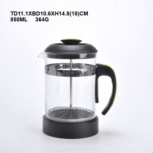 Cafetera a presión francesa de vidrio, 4 tazas de <span class=keywords><strong>1000</strong></span> <span class=keywords><strong>ml</strong></span> (34 oz.), émbolo para té, hojas de té sueltas o café, color negro - Product Image 4