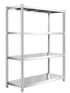 Rak <span class=keywords><strong>Display</strong></span> logam Stainless Steel, rak <span class=keywords><strong>Display</strong></span> baja anti karat empat lapisan dapat disesuaikan tinggi - Product Image 4