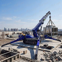 Grue araignée de construction pour la levée de maisons préfabriquées, utilisée pour la levée de poutres et de charpentes, 5t, 10t, 14t, 16t, 18t, avec télécommande