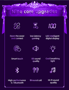 Pro80 TWS Điều Khiển Cảm Ứng Tai Nghe Không Dây <span class=keywords><strong>Bluetooth</strong></span> 5.1 Tai Nghe Thể Thao Earbuds LED Âm Nhạc Chơi Game Tai Nghe - Product Image 2