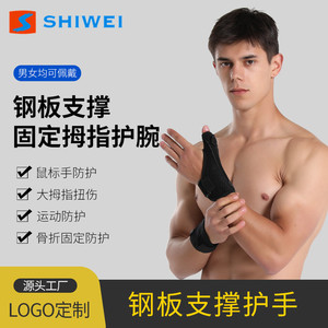 Attelle de poignet Shiwei avec fixation du pouce en acier, réglable, protection sportive - Product Image 5