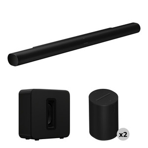 Loa siêu trầm hồ quang SONOS mới, Loa siêu trầm không dây Sub 4 & loa 2 x Kỷ Nguyên 100 (màu đen) - Product Image 1