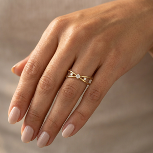 Anillo de Boda de Tres Piedras, Plata 925, Circonita Cúbica, Engaste de Garras, Doble Banda, Anillo Personalizado para Mujer, Joyería para Fiesta - Product Image 2