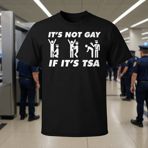 No es gay si es una camiseta de la seguridad aeroportuaria TSA Precheck - Product Image 3