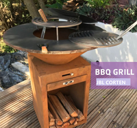 Barbecue d'extérieur Barbecue en acier corten Foyer à bois durable