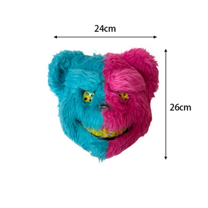 Halloween Party cosplay trang phục PP sang trọng lạnh ánh sáng mặt nạ LED Rave EL dây ánh sáng-up gấu thỏ hai màu sắc mặt nạ - Product Image 6