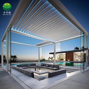 3x3 3x4 4x3 4x4 4x5 4x6 6x3 6x4 6x5 6x6m Jardín de lujo Pérgola retráctil de aluminio Pérgola exterior Pabellón personalizado gazebo - Product Image 6