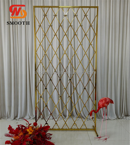 New Design Multi Circle Gold Stainless Steel LED Lighted Wedding <b>Backdrop</b> <b>Stand</b> Metal Frame Display Rack Wedding Stage Decor - Product Image 5