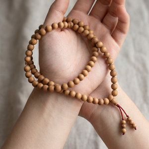 Riddhi Siddhi Natural Dark Golden Brown Round Sandalwood Japabead Prayer Wood Beads From Rajasthan - Product Image 1