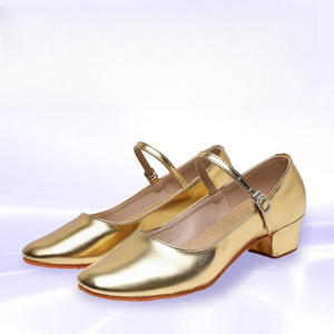 Zapatos de <span class=keywords><strong>Baile</strong></span> Latino para Niños, de Charol Brillante, Punta Cerrada, para <span class=keywords><strong>Salsa</strong></span>, <span class=keywords><strong>Baile</strong></span> de Salón, Tango, Negros, Dorados, Rojos, Tacones de 2.5cm - Product Image 3