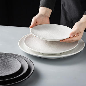 Platos de cerámica de estilo europeo creativo, vajilla de Catering con textura de <span class=keywords><strong>roca</strong></span>, bandeja para servir bistec y ensalada para restaurante y <span class=keywords><strong>Hotel</strong></span> - Product Image 2